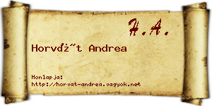 Horvát Andrea névjegykártya